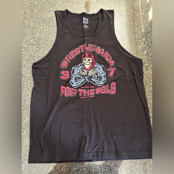 WrestleMania Tampa Bay 2021 Black Tank Top size large - Picture 1 of 4